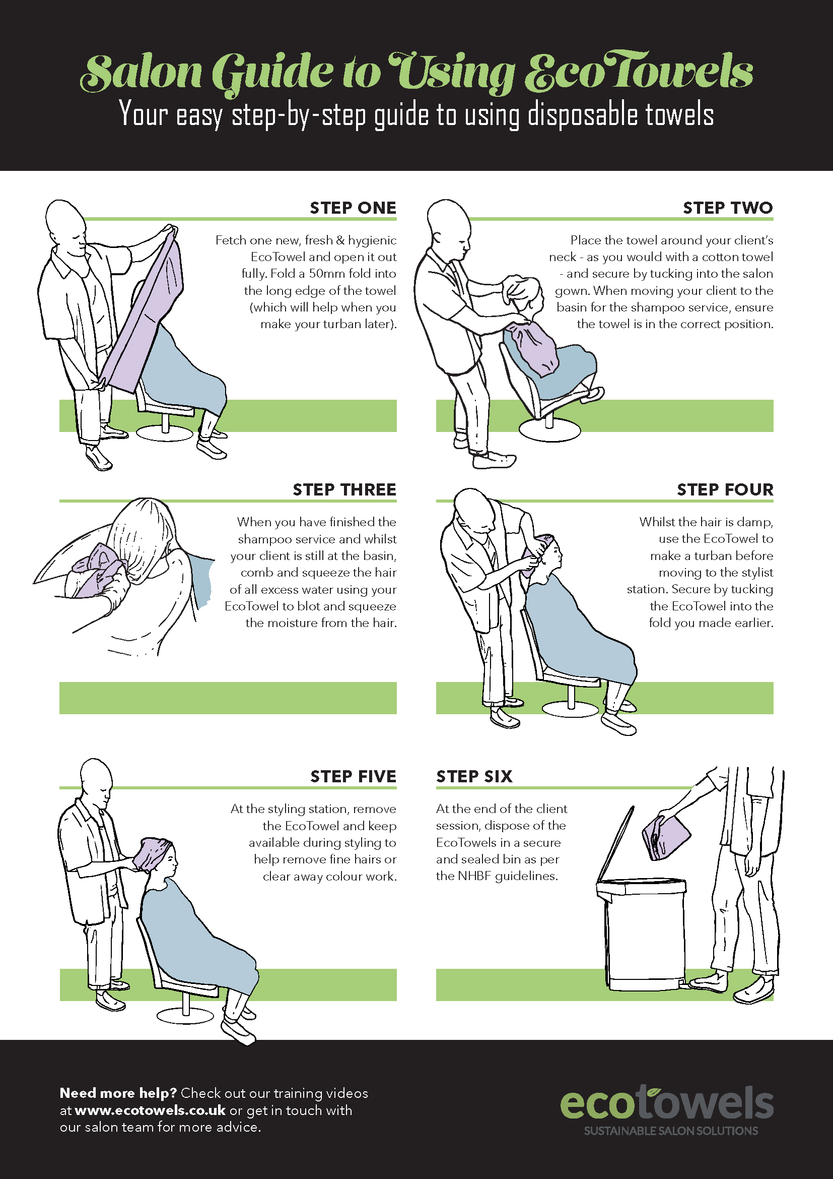 how to use disposable towels poster
