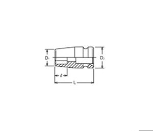 Koken USA 1/2in Sq. Dr. Socket Thin 12 Point Wall (P/N 14406A-1-1/16)