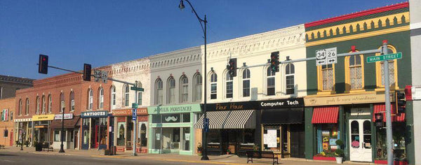 Photo of Princeton, Illinois Main Street location of The Milk Moustache