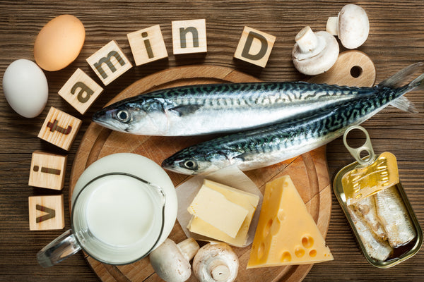 A range of food containing Vitamin D