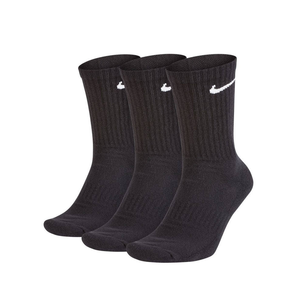 Colonos Generoso Barbero Nike Everyday Cushioned Training Crew Socks (3 pairs) Black - Toby's Sports