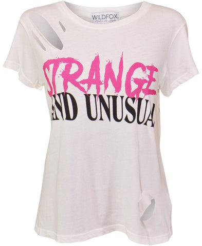 Wildfox Strange & Unusual Thrashed No9 Tee as seen on Millie Bobby Brown