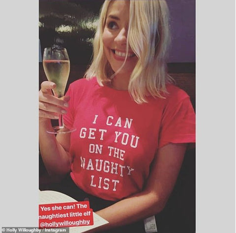 Holly Willoughby wears Wildfox Naughty List Tee