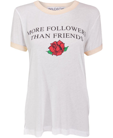 Wildfox More Followers Than Friends Vintage Ringer Tee as seen on Jazmine Franks