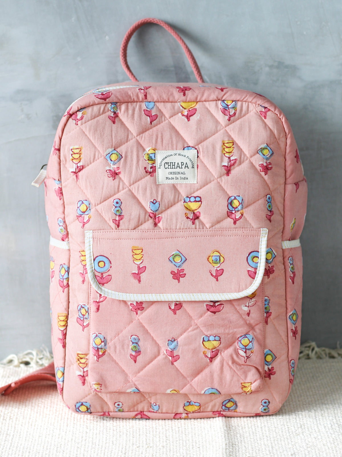 Peach Kusum Nappy Bag