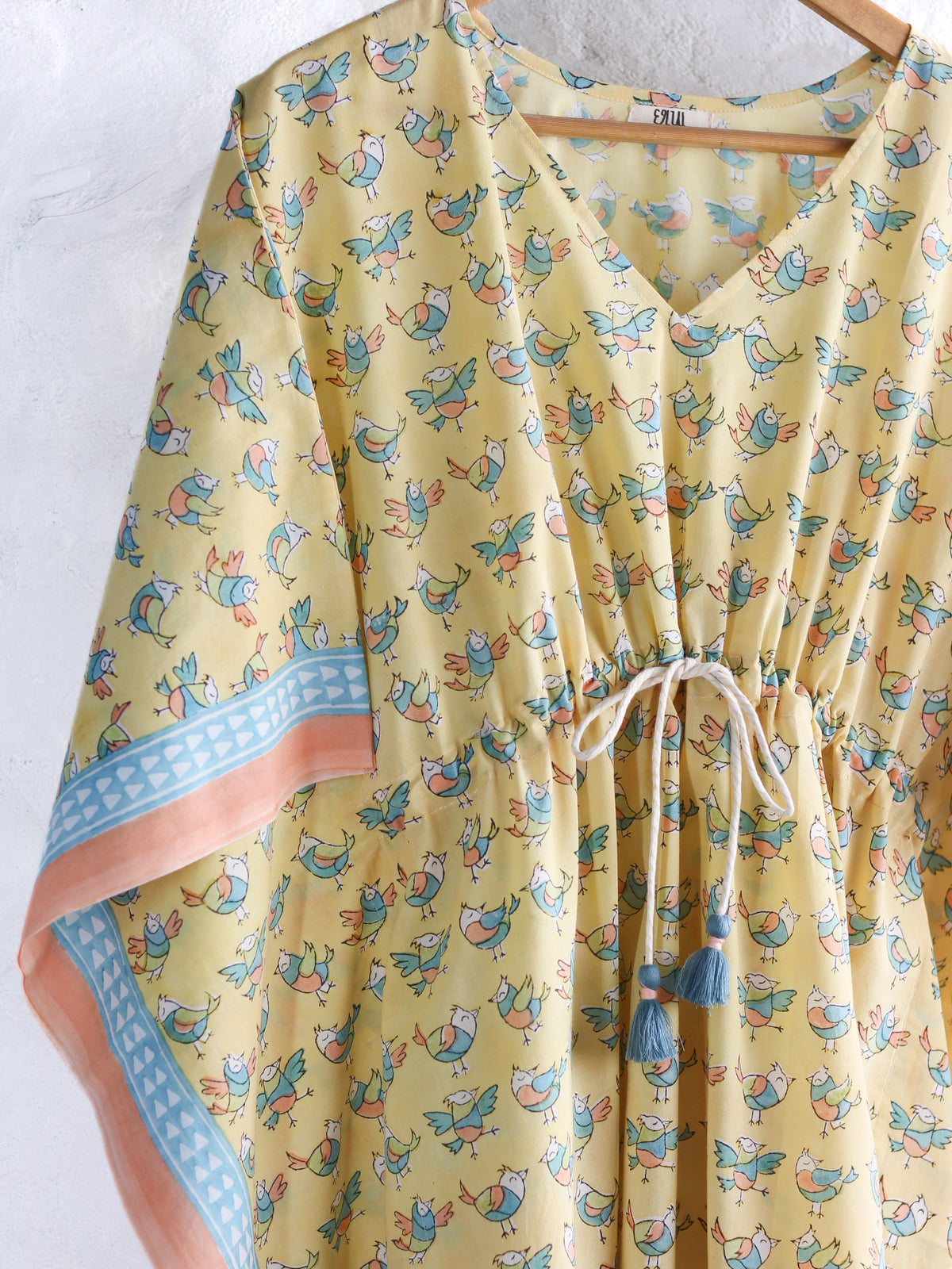 Kaftan- Birdies in Yellow