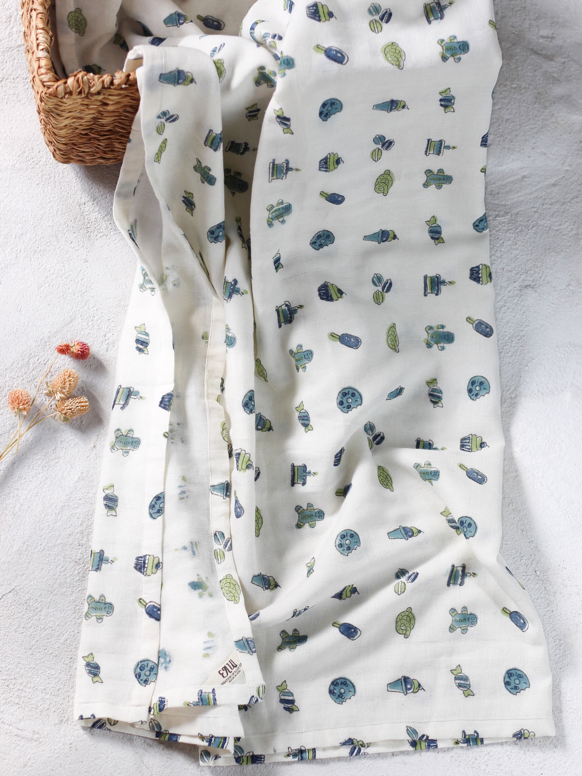 BABY MUSLIN SWADDLE- BIRTHDAY WISH