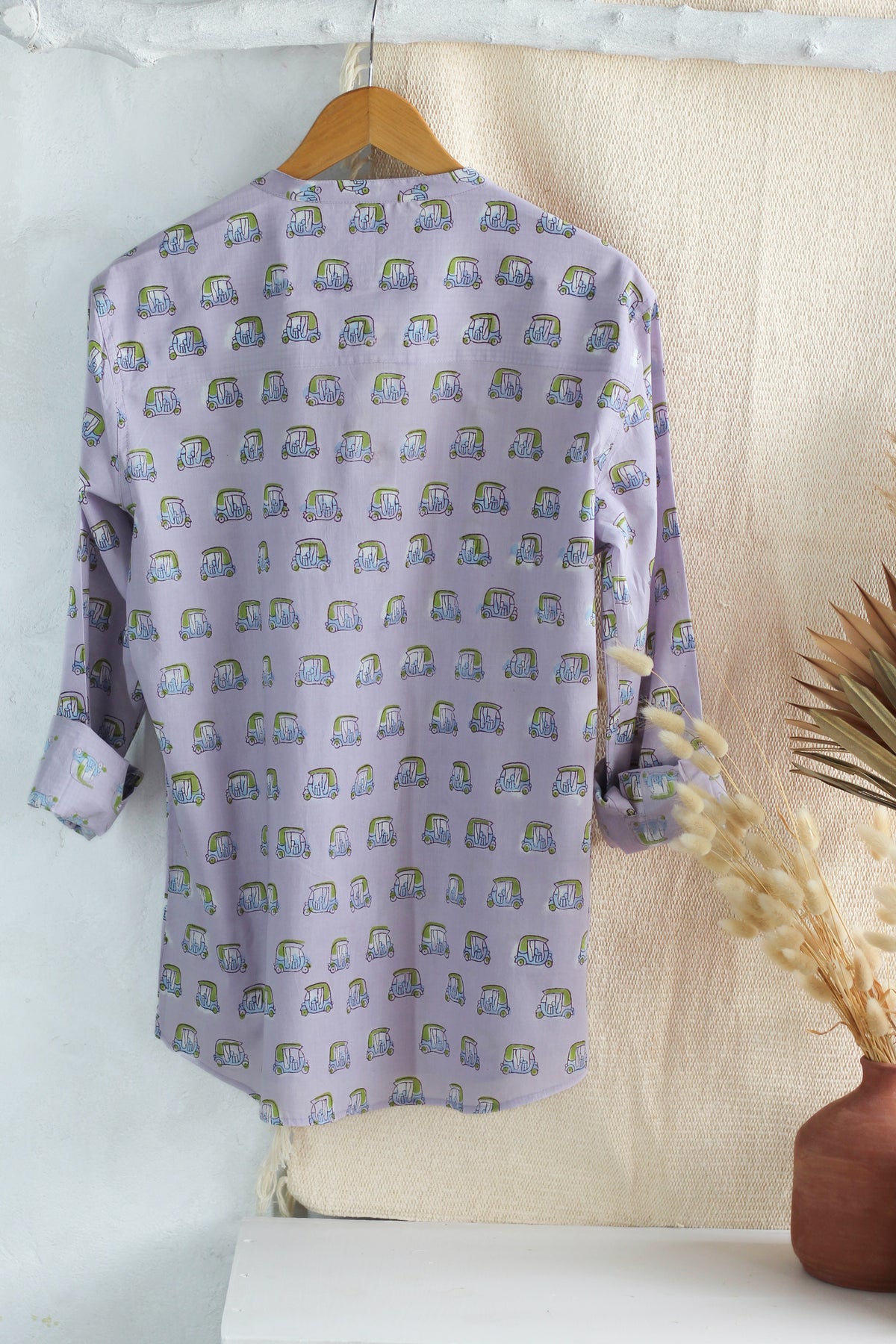 SHIRT - Autorickshaw in pastel Purple