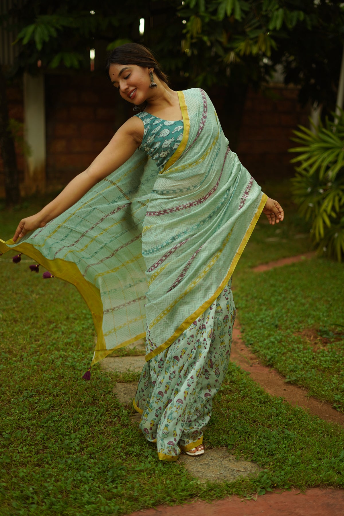 Rimjhim Rimjhim - Chanderi Saree