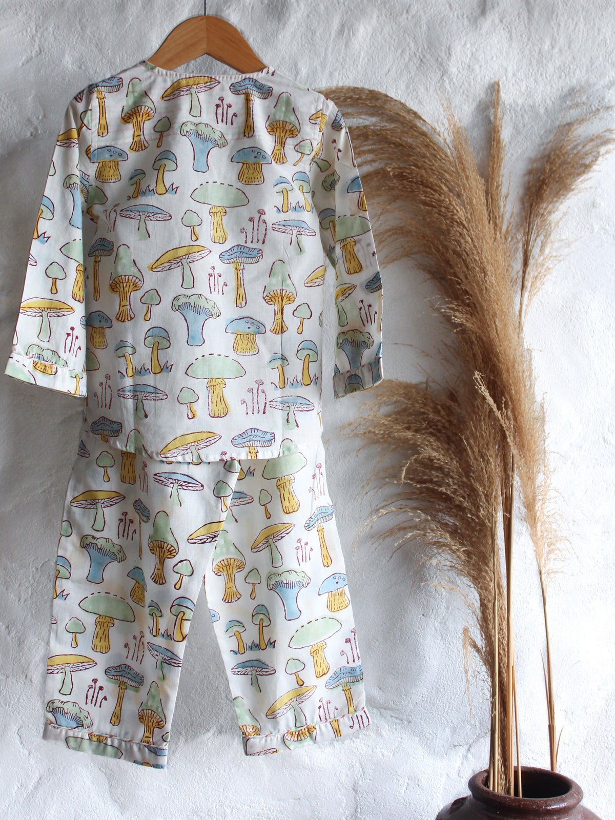 Unisex Kids Pajama - White Mushroom - CHHAPA