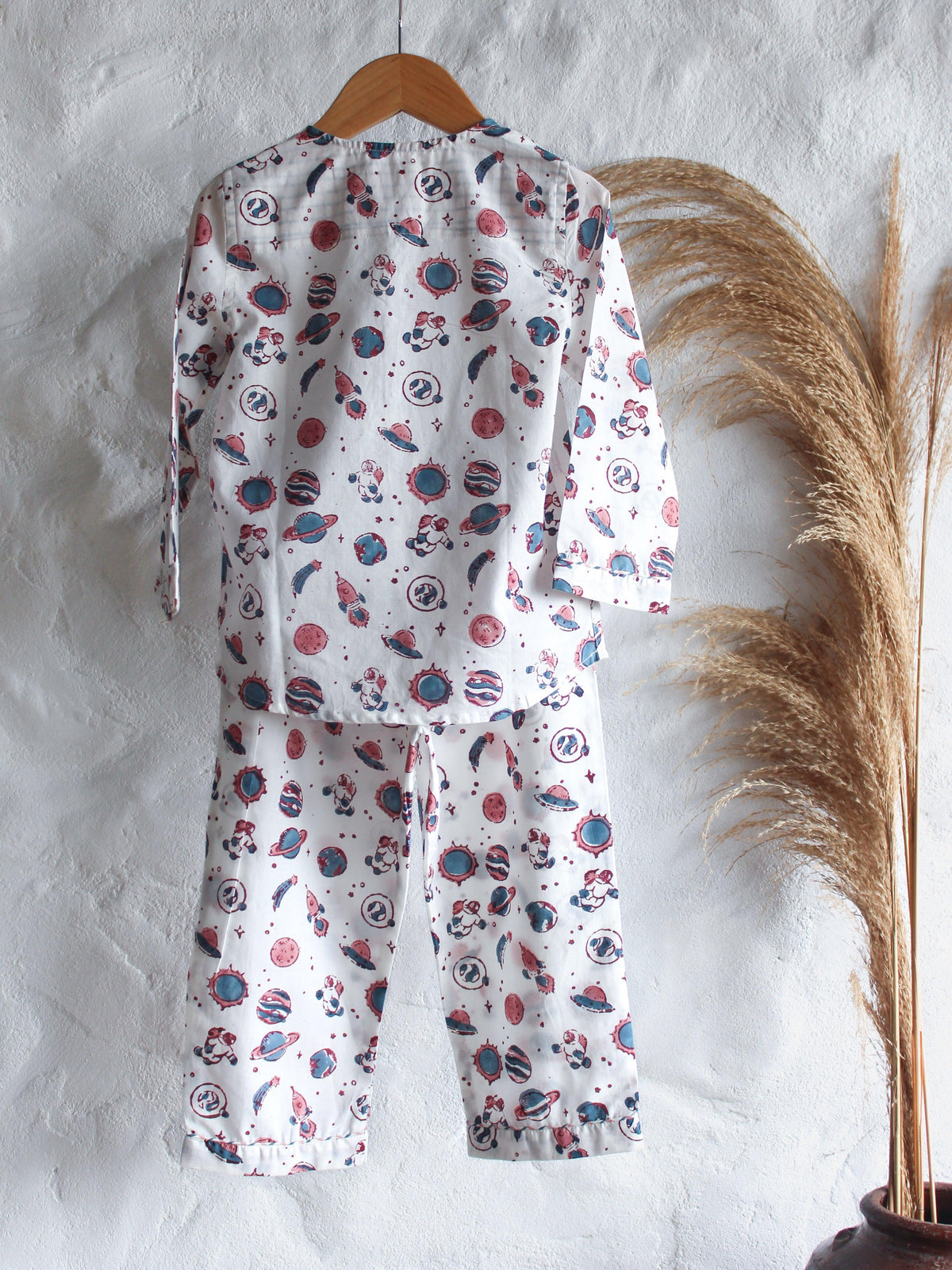 Unisex Kids Pajama - Space in White - CHHAPA