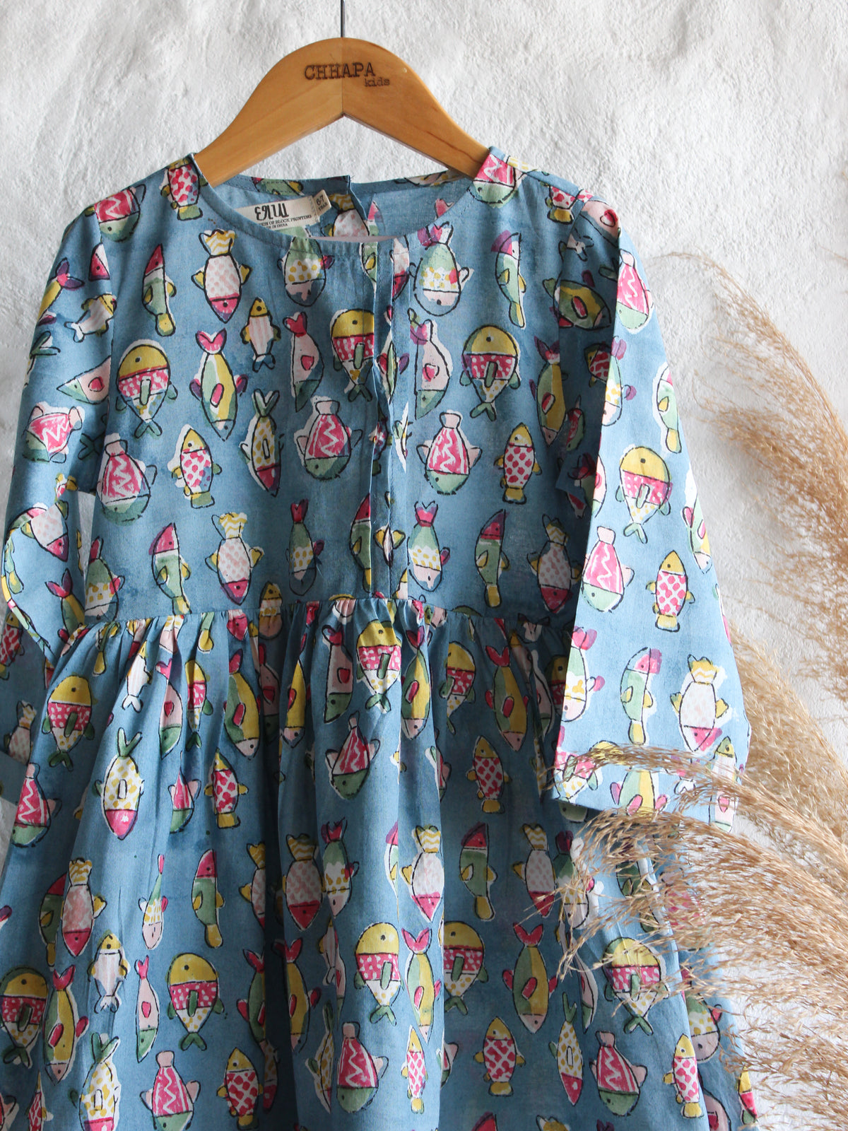 KIDS BLUE FISH DRESS