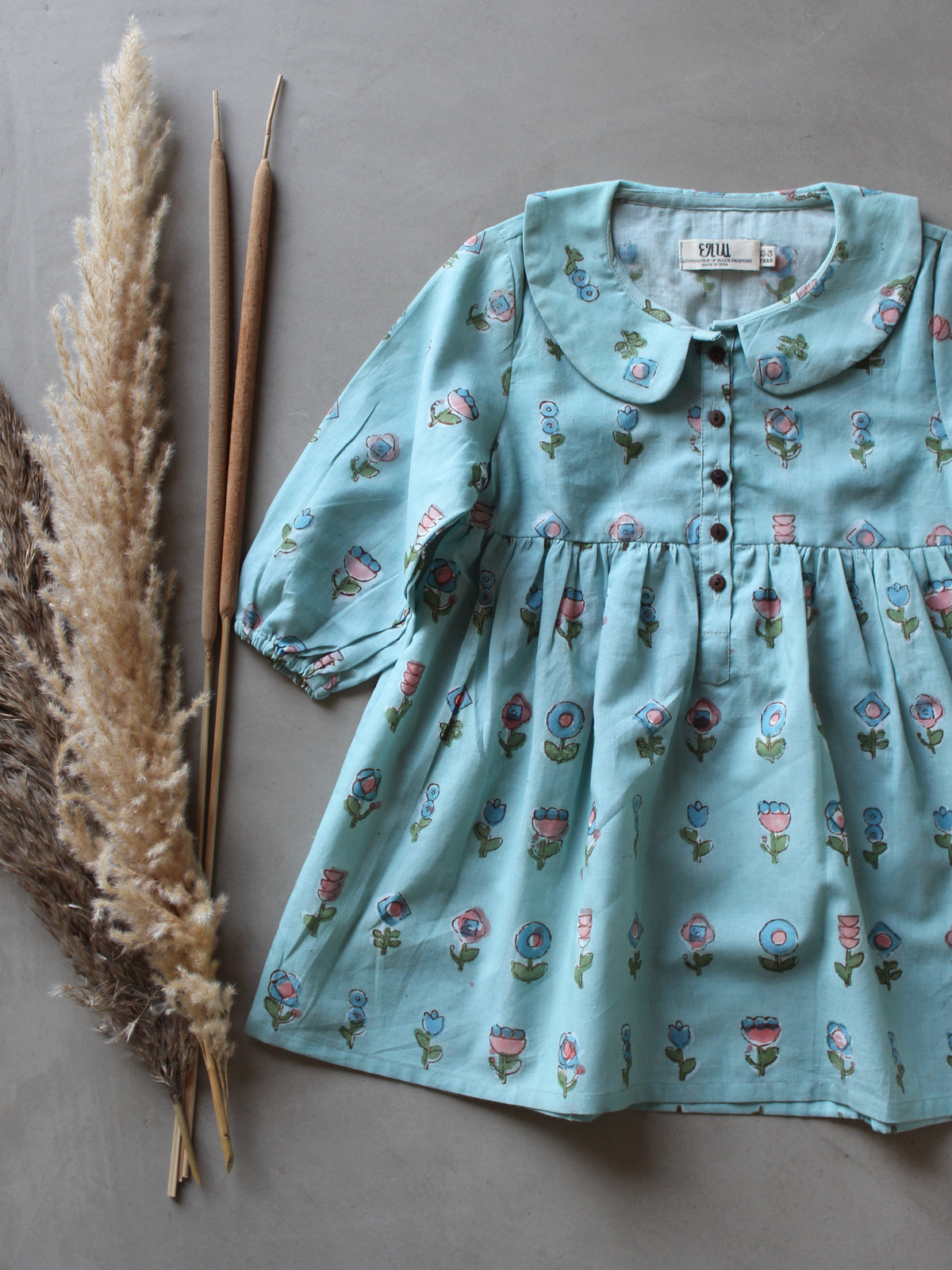 KIDS BLUISH COLLAR DRESS