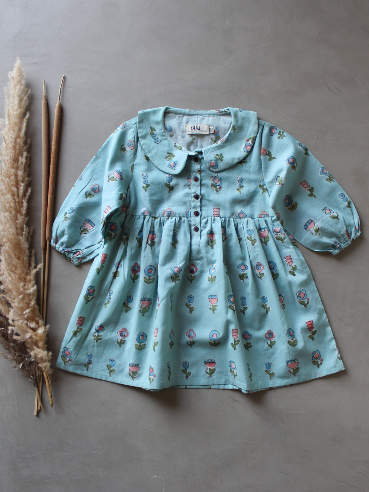 KIDS BLUISH COLLAR DRESS