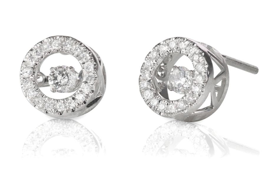 halo diamond earrings