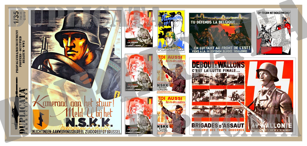 Overwegen kin Resistent Occupied Belgium - WW2 Propaganda/Recruitment Posters - 1/35 Scale –  Duplicata Productions