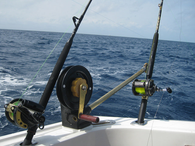 ocean fishing poles