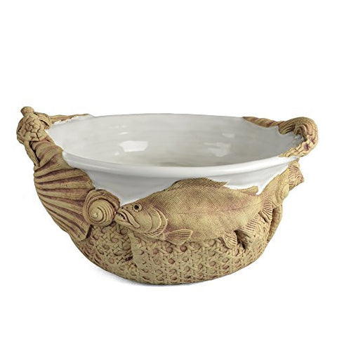 Charlestown Porcelaine Sea Creatures 10-inch Round Bowl - The Barrington Garage