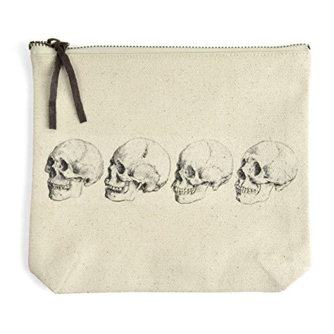 Montgomery Street Skulls Canvas Zipper Pouch - The Barrington Garage