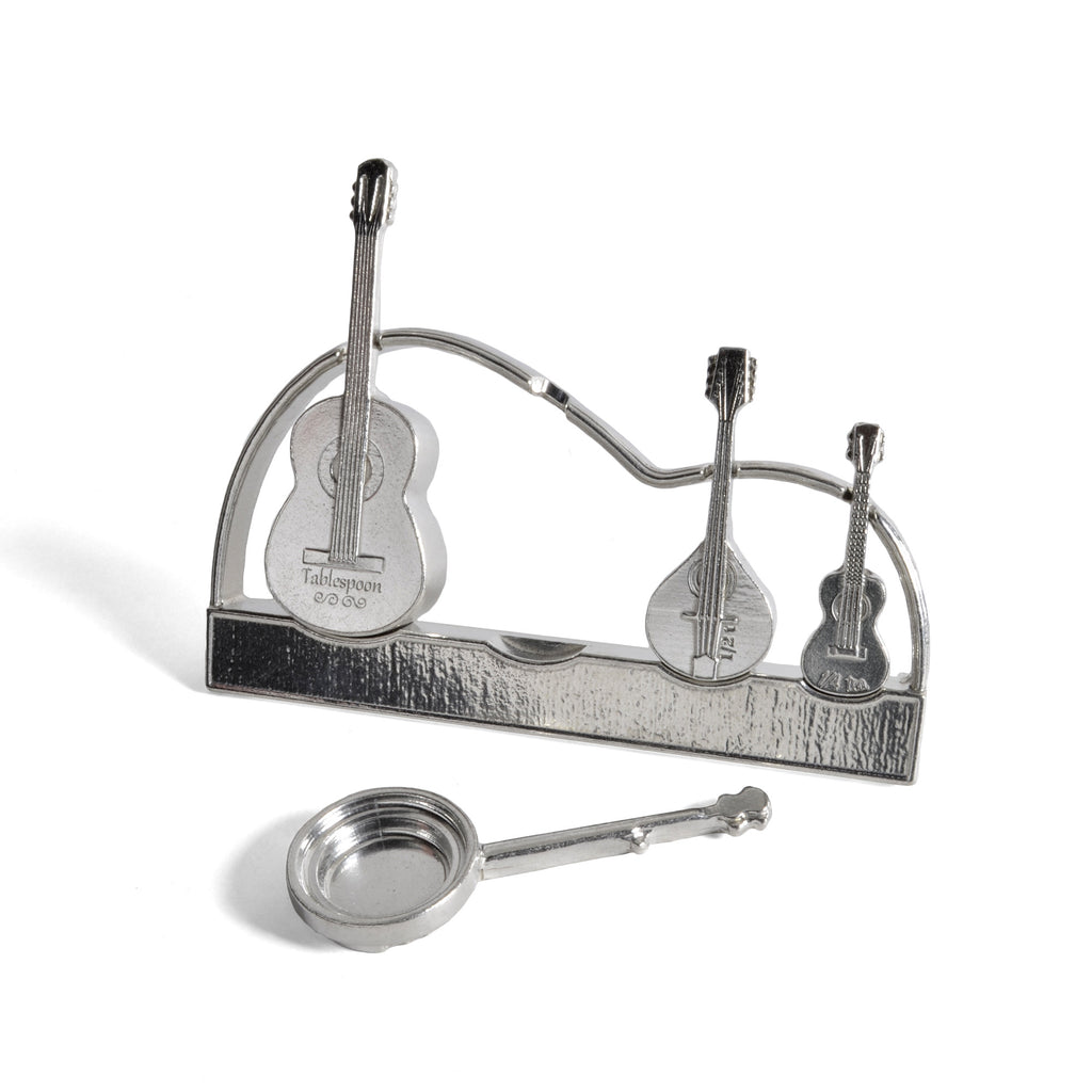 Americana Measuring Spoons with Display Stand cast in Pewter