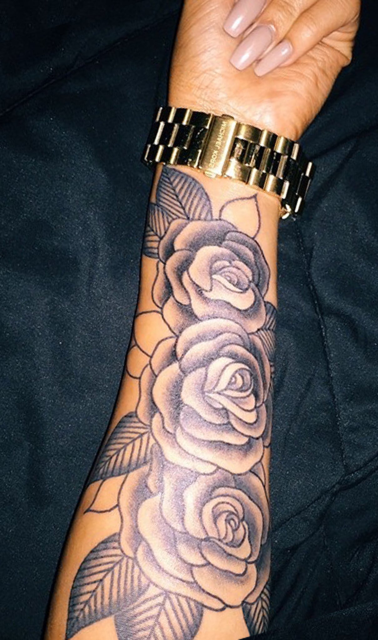 Realistic Vintage Rose Forearm Tattoo Ideas for Women - Black Floral Flower Arm Sleeve Tat - www.MyBodiArt.com