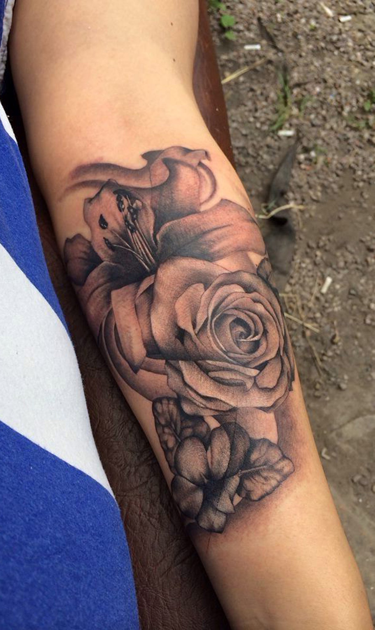 Black Vintage Rose Forearm Tattoo Ideas for Women - www.MyBodiArt.com