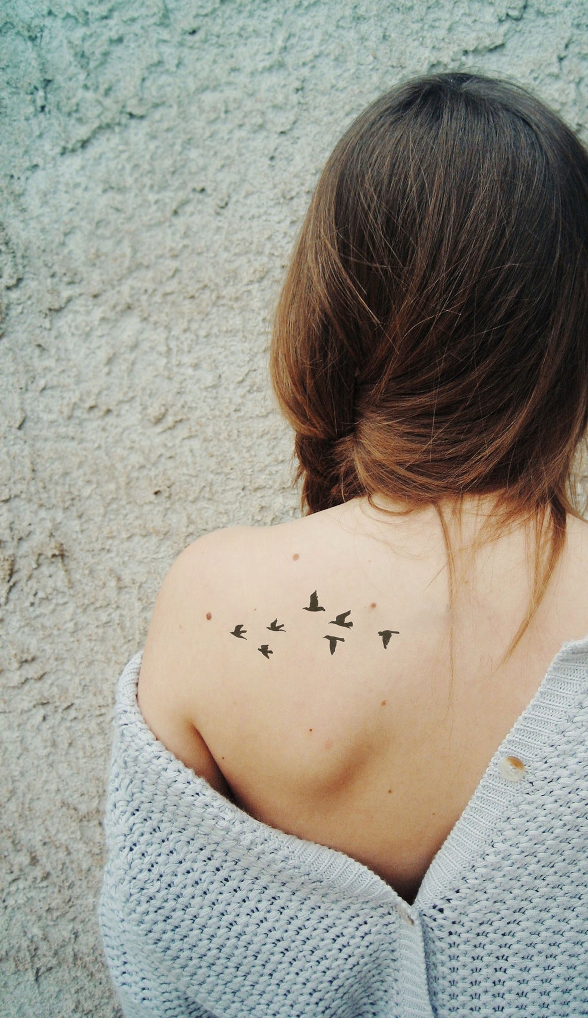 Sparrow Shoulder Tattoo Ideas - Black Small Birds Ideas Del Tatuaje with Meaning  -  www.MyBodiArt.com