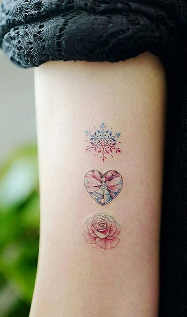Unique Pretty Watercolor Triple Three Rose Arm Tattoo Ideas for Women - www.MyBodiArt.com