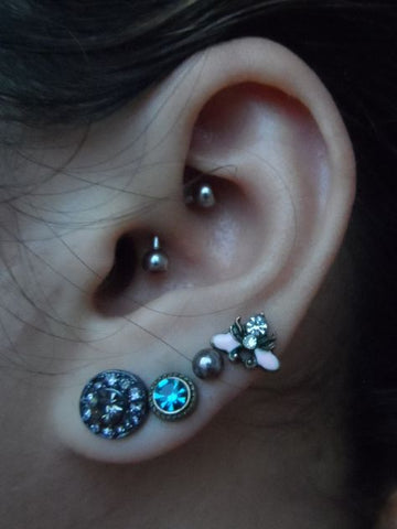 Piercing Ideas for Ear, Rook Piercing, Curved Barbell