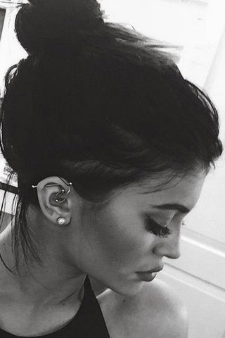 Kylie Jenner Ear Piercing Jewelry at MyBodiArt