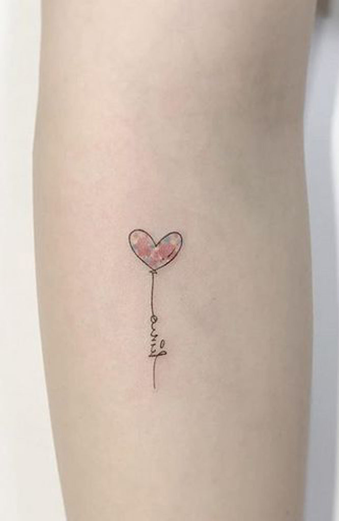 Cute Minimalist Simple Flower Heart Key Script Quote Tattoo Ideas for Women -  Ideas de tatuaje de flores para mujeres - www.MyBodiArt.com