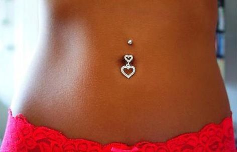 Heart Silver Belly Button Jewelry