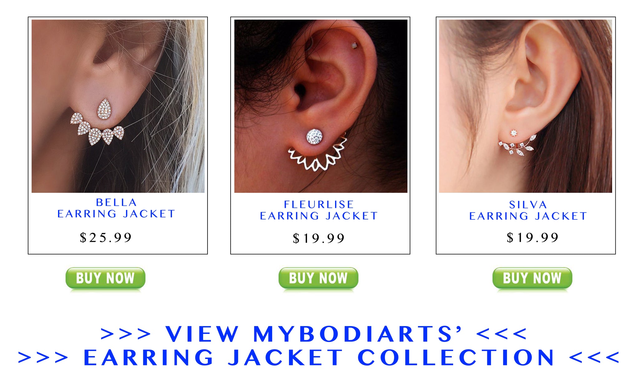 Ear Jacket Earrings at MyBodiArt.com