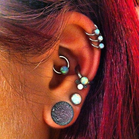 Check out these cool ear piercings for Rook Piercing, Ear Plugs, Helix Piercing, Cartilage Piercing, Snug Piercing and much more at MyBodiArt