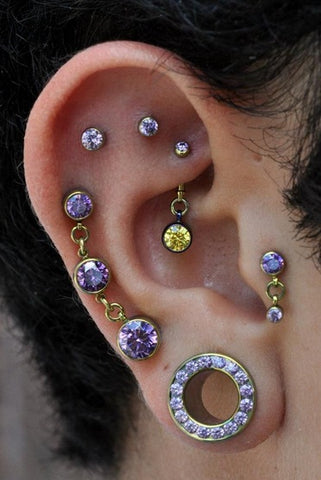 10 Cool Ear Piercings to Amp Up Your Ear Game, Rook Earrings, Helix Piercing, Cartilage Stud, Tragus Barbell, Ear Plugs