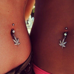 Marijuana Belly Piercing