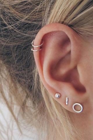 Minimalist Inspired Ear Piercing Ideas at MyBodiArt