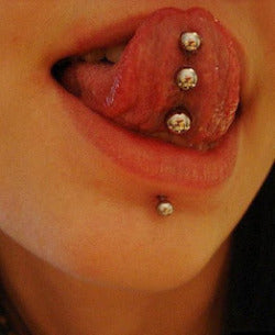 Triple Tongue Piercings Ideas at MyBodiArt