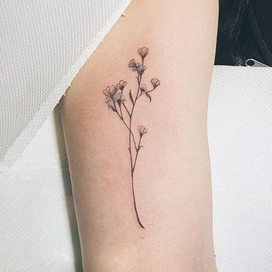 Cerise Small Wild Floral Flower Temporary Tattoo – MyBodiArt
