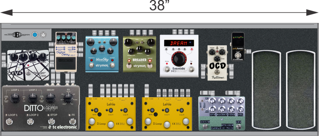 38-inch Pedal Layout