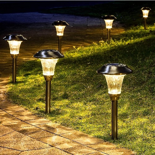 hgtv 8 piece solar pathway lights