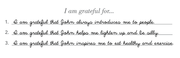 I am grateful for