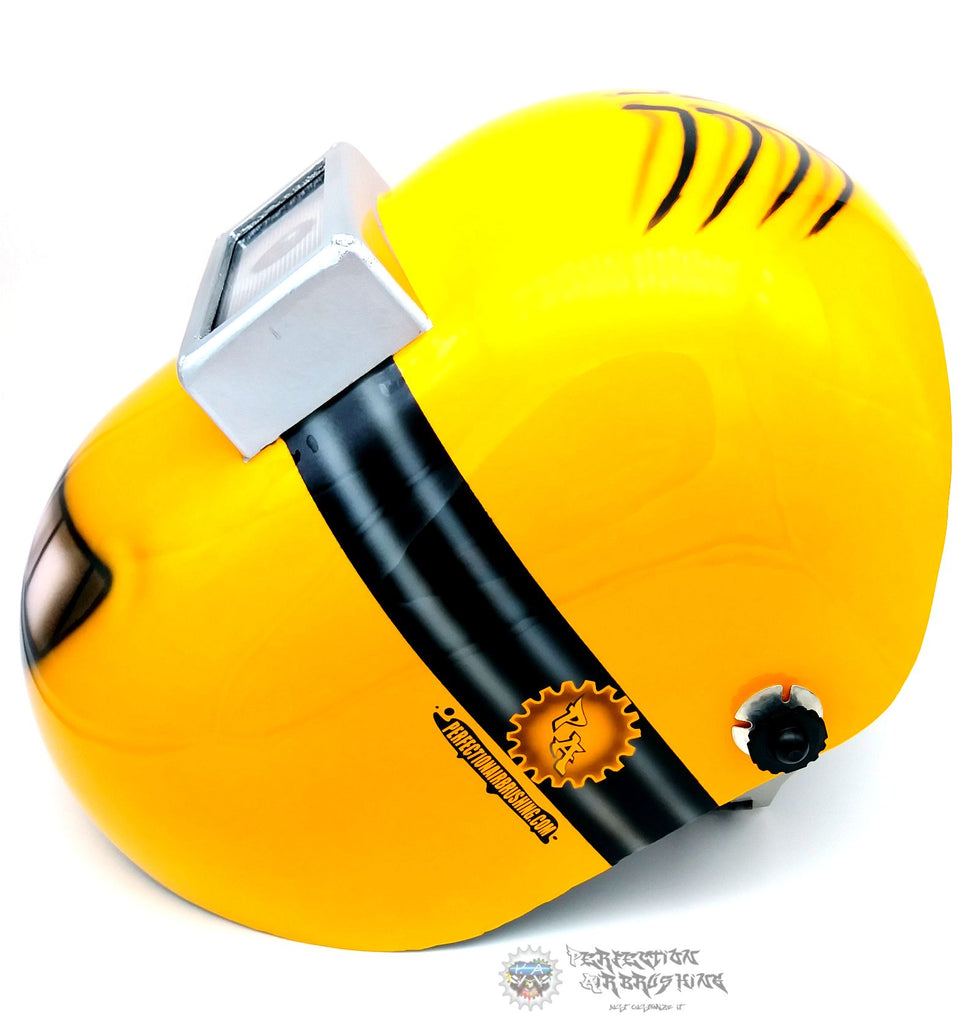 Airbrushed MINION WELDING Helmet – Perfection Airbrushing LLC