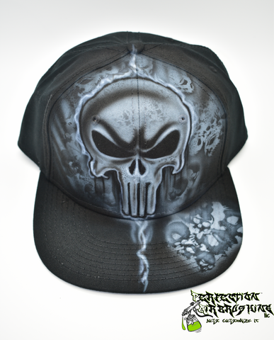Punisher Skull Snapback Hat - Perfection Airbrushing