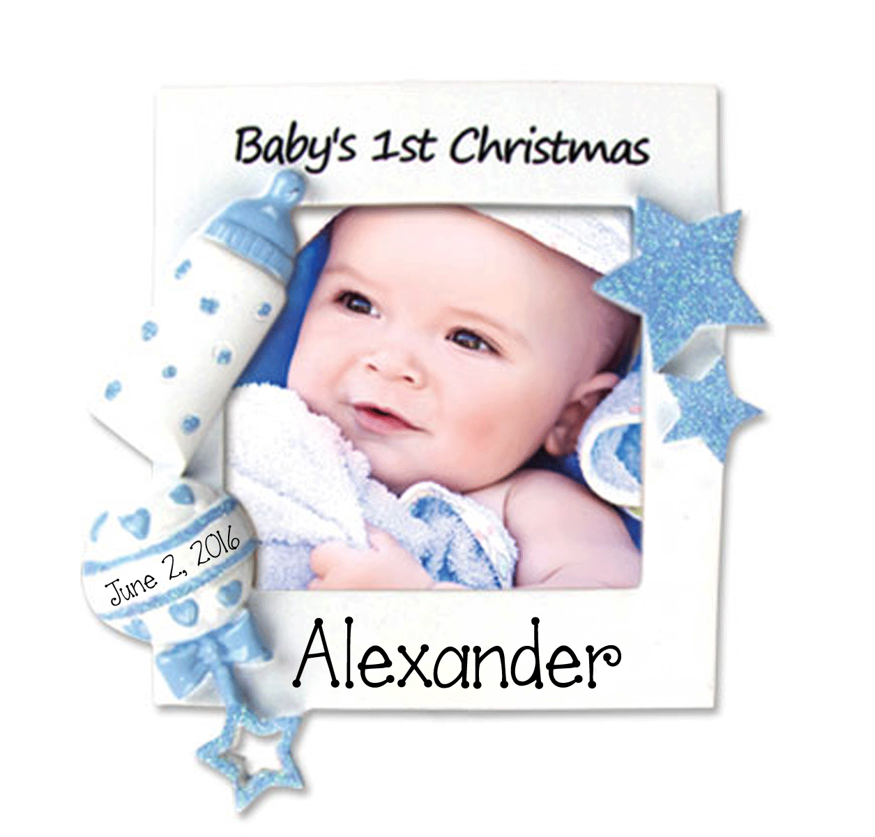 baby's 1st christmas picture frame