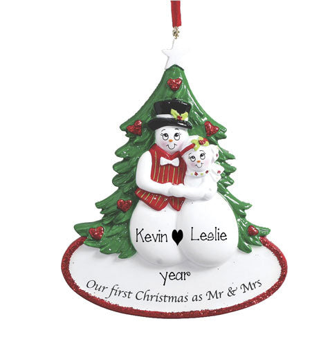 our first christmas as mr and mrs personalized ornament