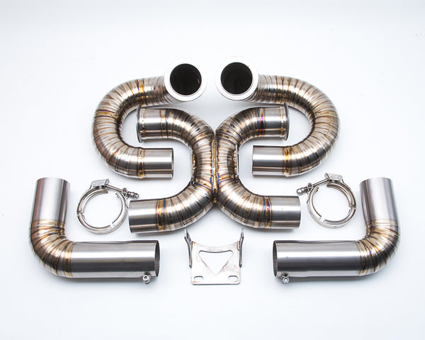 Titanium versus stainless exhaust systems where weight, price, appearance and sound all matter with companies like Agency Power, Ticon Industries, Corsa, Injen, Flowmaster, Spintech and many more making incredible systems out of both materials.