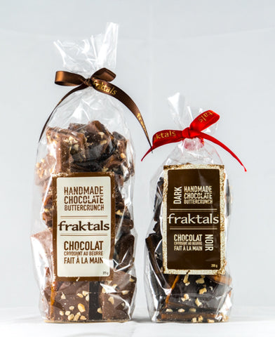 fraktals Belgian chocolate buttercrunch bags