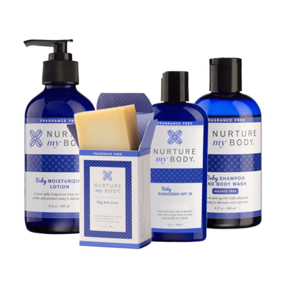 Nurture My Body | All Natural Baby Bath Time Essentials Baby Set