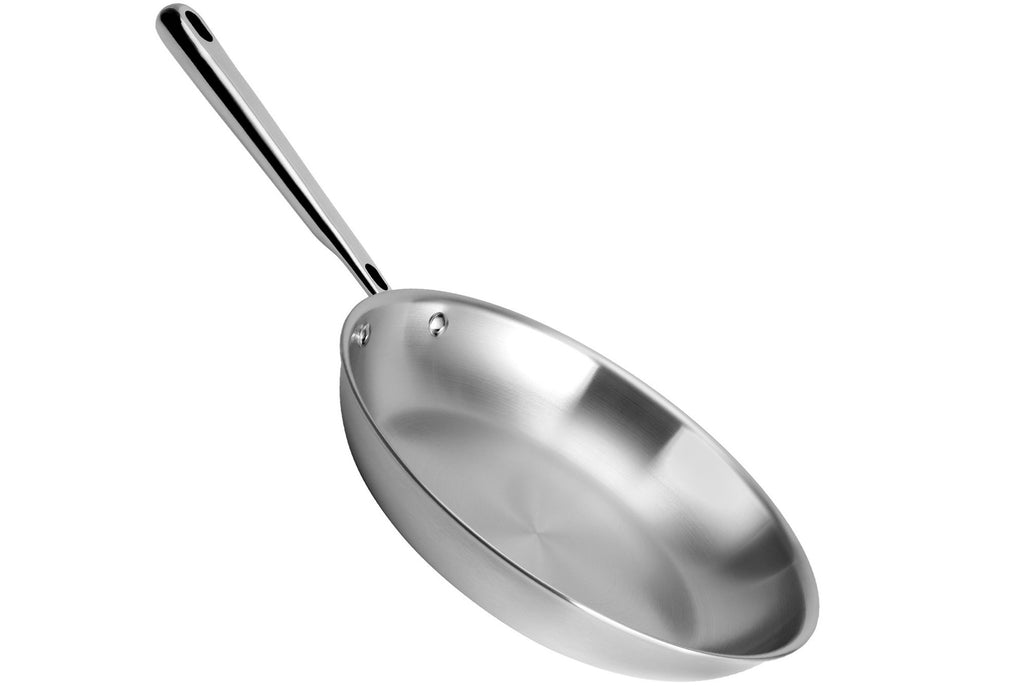 Cast iron vs. stainless steel: a stainless steel skillet